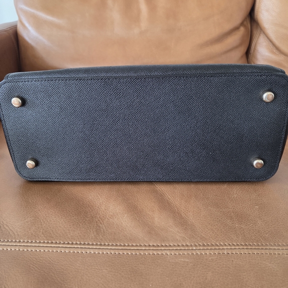 Coach Casey Tote Bag In Black Cossgrain Leather - Picture 5 of 13